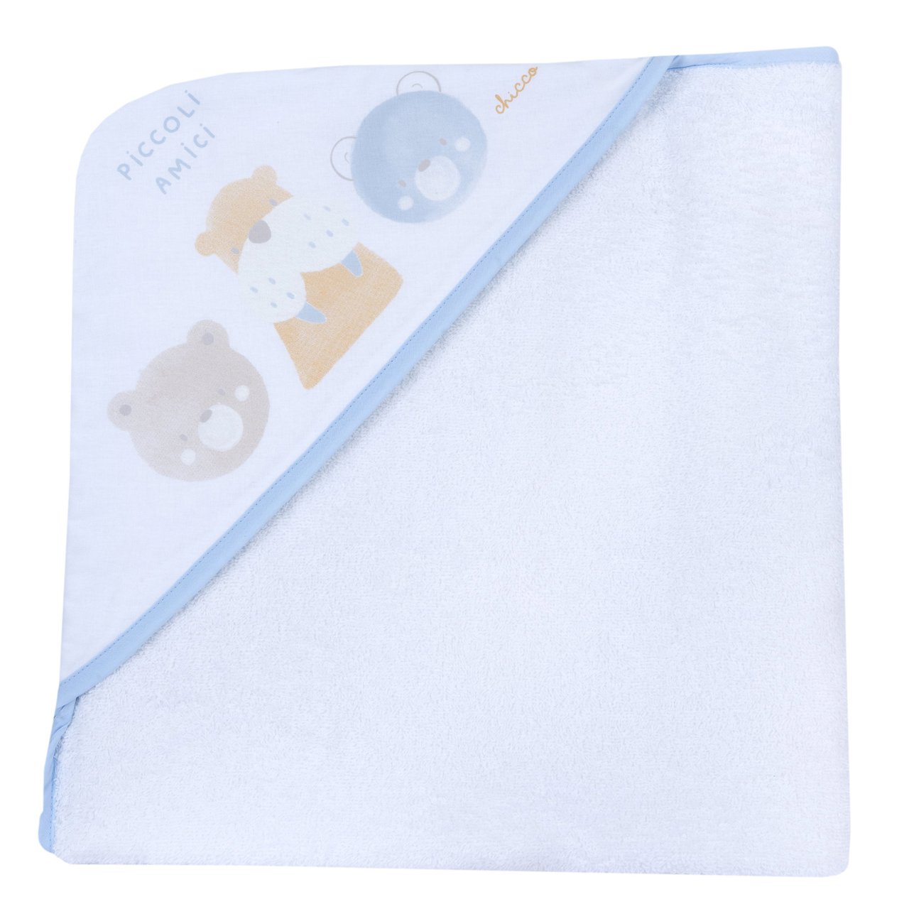 Blaues Kapuzenhandtuch für Babys