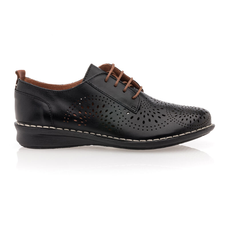 Zapatos de mujer negros con cordones / Zapatos Derby