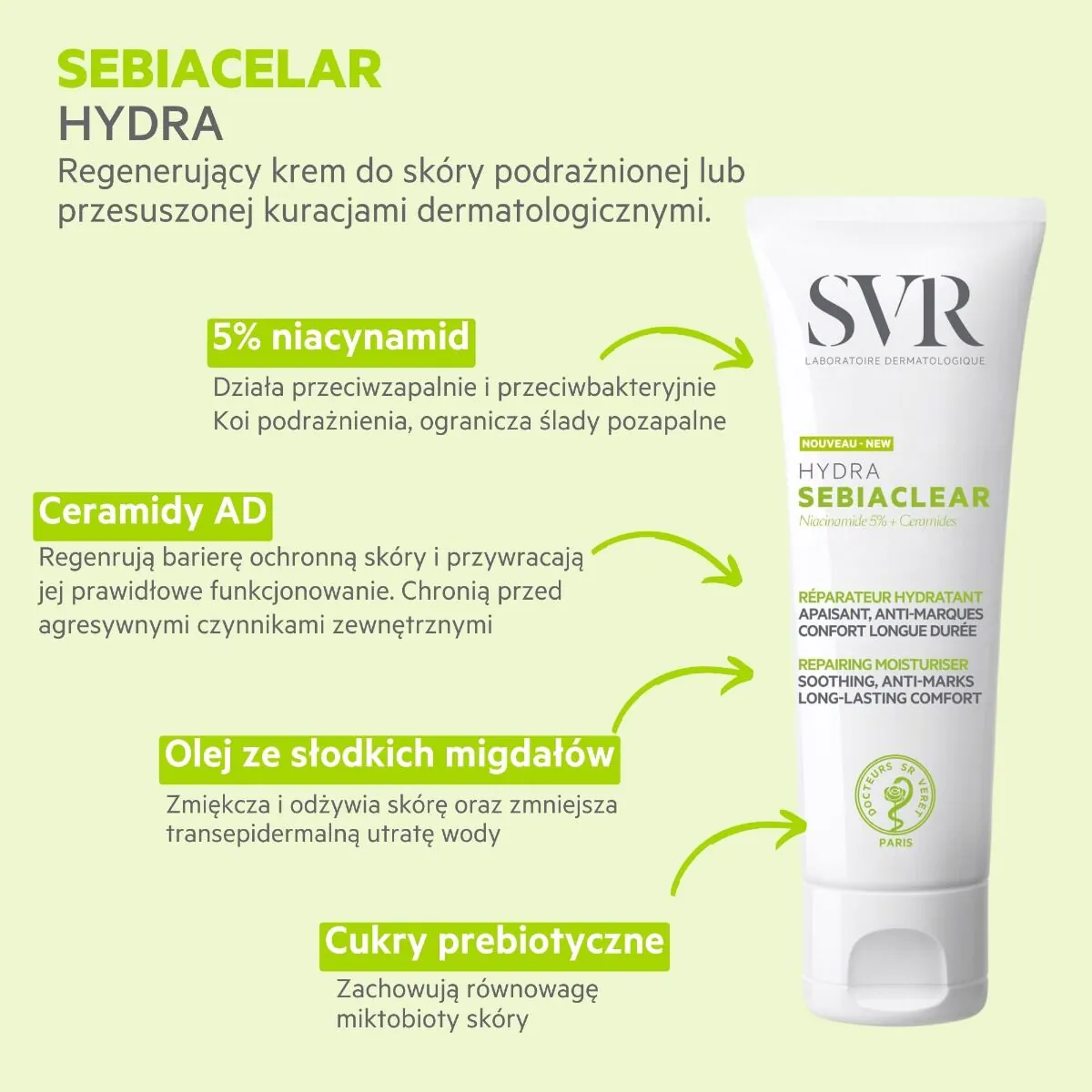 SVR Sebiaclear Creme Hydra Krem do twarzy