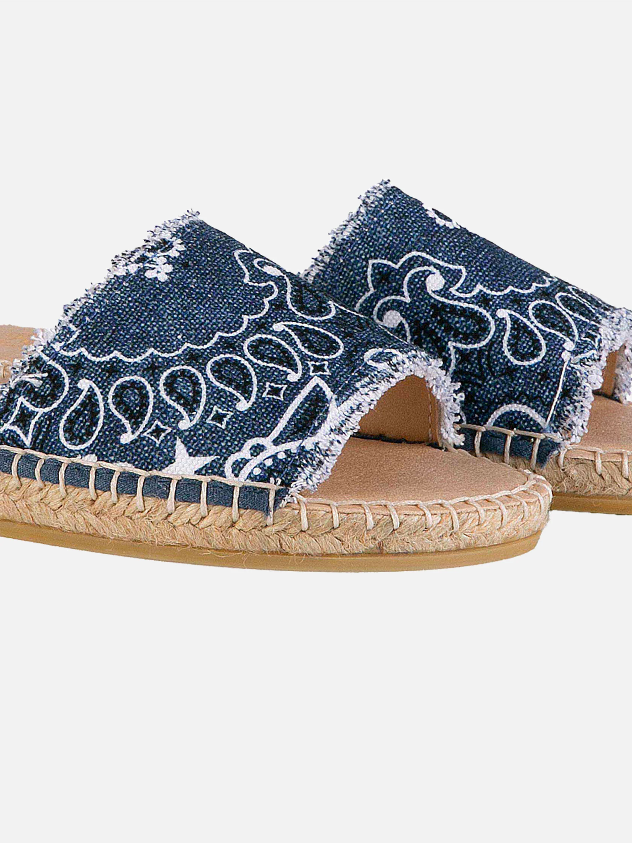 Dam espadrill med bandanamönster