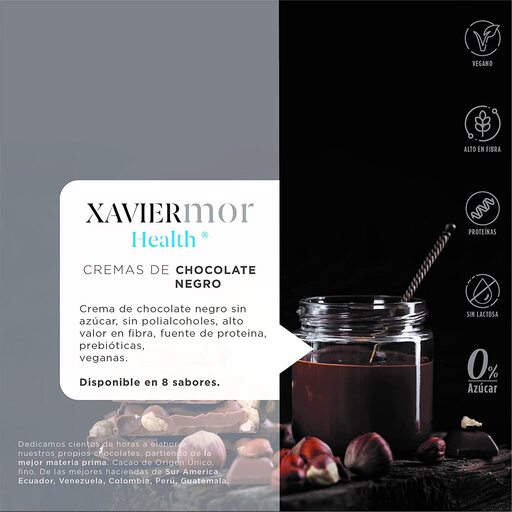 Eiwitcrème met pure chocolade en koekjes, suikervrij, polyolvrij, veganistisch