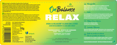 Aquilea On Balance Relax Ashwagandha gumové bonbóny pro relaxaci a úlevu od stresu, 60 gumových bonbónů.