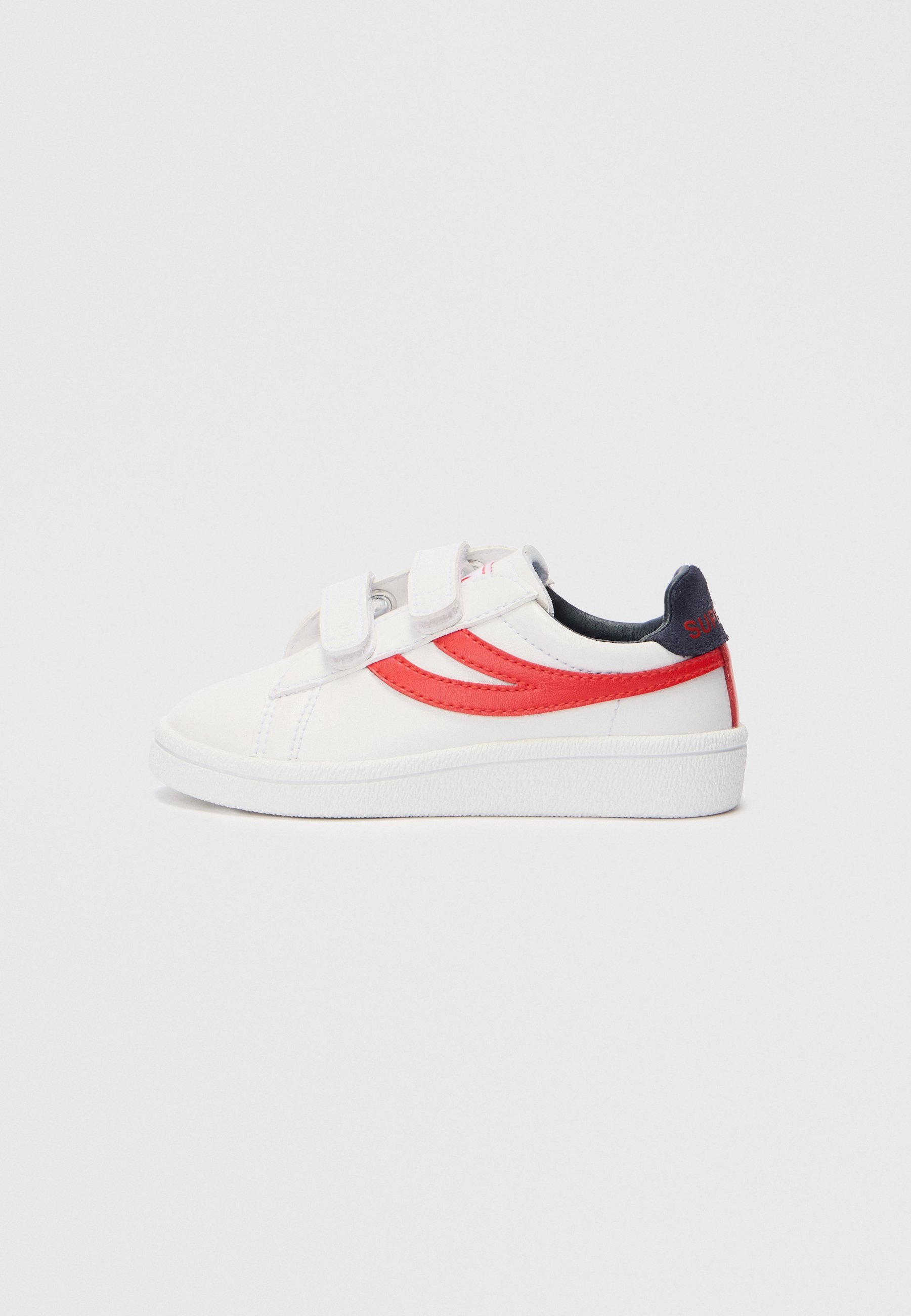Superga Kinder-Sneaker mit Riemen, Unisex - Weiß/Rot/Blau/Marineblau