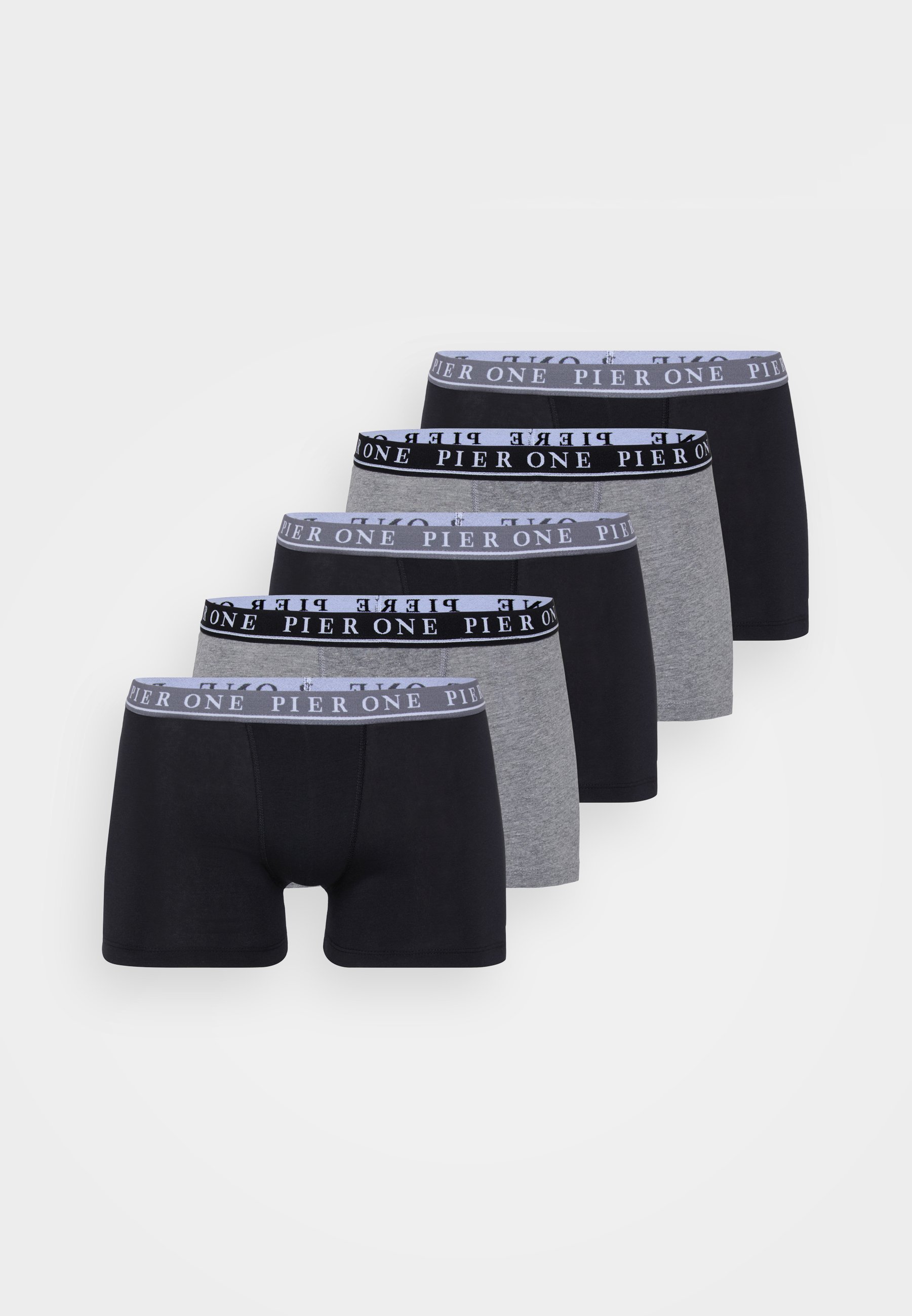 Pier One 5-pack - Zwembroeken - zwart/gevlekt donkergrijs