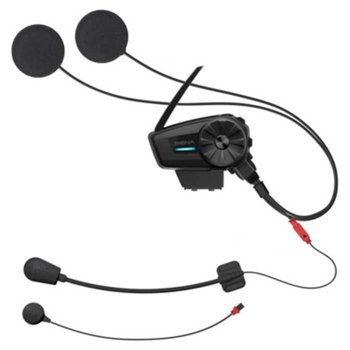 Sistema de comunicación en malla para motocicletas SENA SPIDER ST1 - Paquete doble negro
