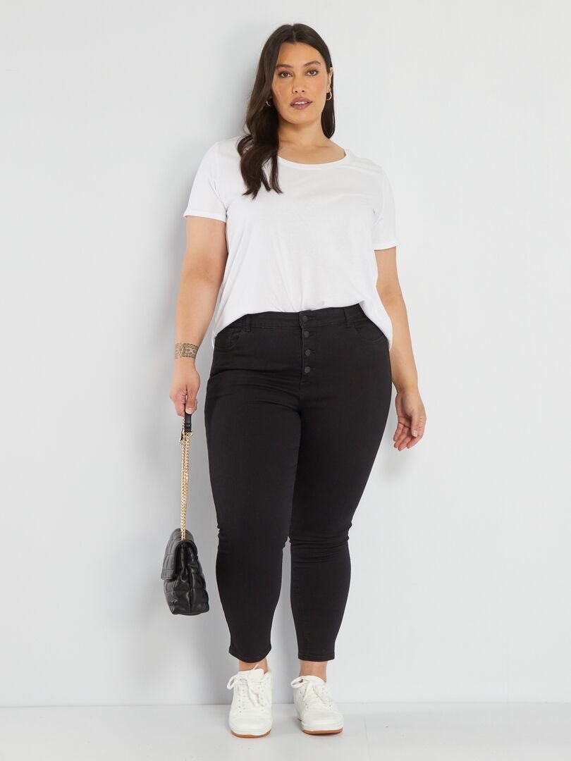 Camiseta de cor sólida - Branca