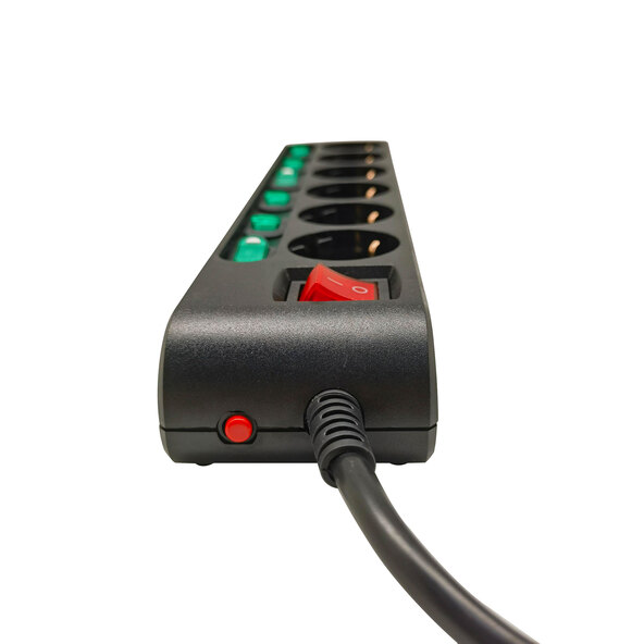 Prelungitor cu 6 prize, negru