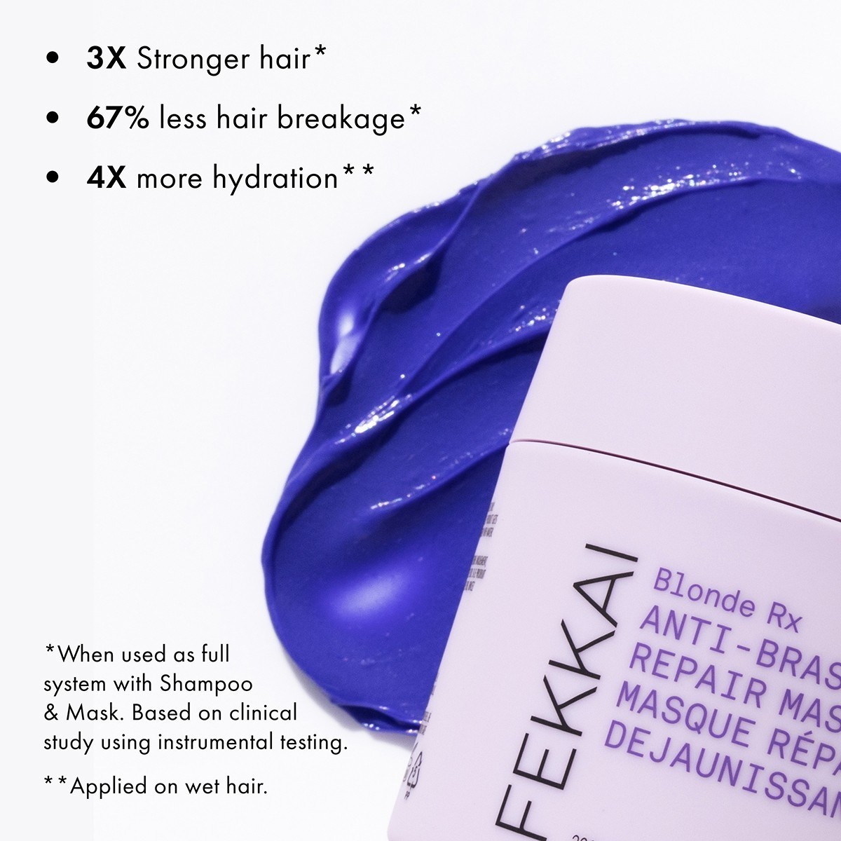 FEKKAI Vlasová maska Blond RX Fialová maska - 222 ml