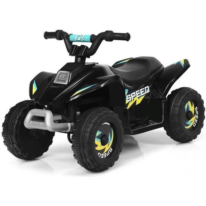 Quad elettrico per bambini DREAMADE - Pulsante avanti/indietro - 4 ruote antiscivolo - Nero