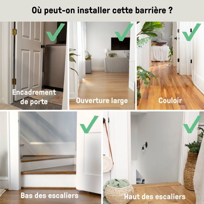 INGENUITY Barrière de sécurité sans perçage- Easy Install- de 73 à 80 cm - pression, sans vis ni perçage, enfant, bebe, escalier