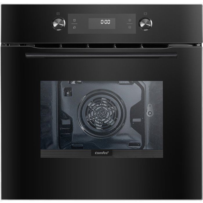 Forno pirolitico da incasso con cottura ventilata e programmatore elettronico - 65 l - COMFEE CBO65P90E3-BK - Nero - Classe energetica A