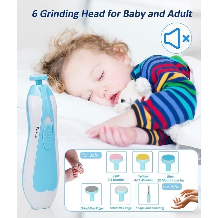 Kit de cuidados para bebês com 20 peças, conjunto para higiene e cuidados com bebês, incluindo cortador de unhas elétrico seguro, várias cores.