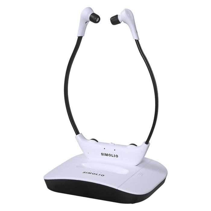 Casque TV sans fil - SUTEO - 2,4 GHz - Clarté des dialogues - Mode ambiant - Optique/RCA/Aux - Portée 100 pieds