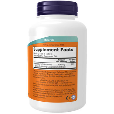 Now Supplement Now Magnesium Citrate 100 tablettia 100 tablettia