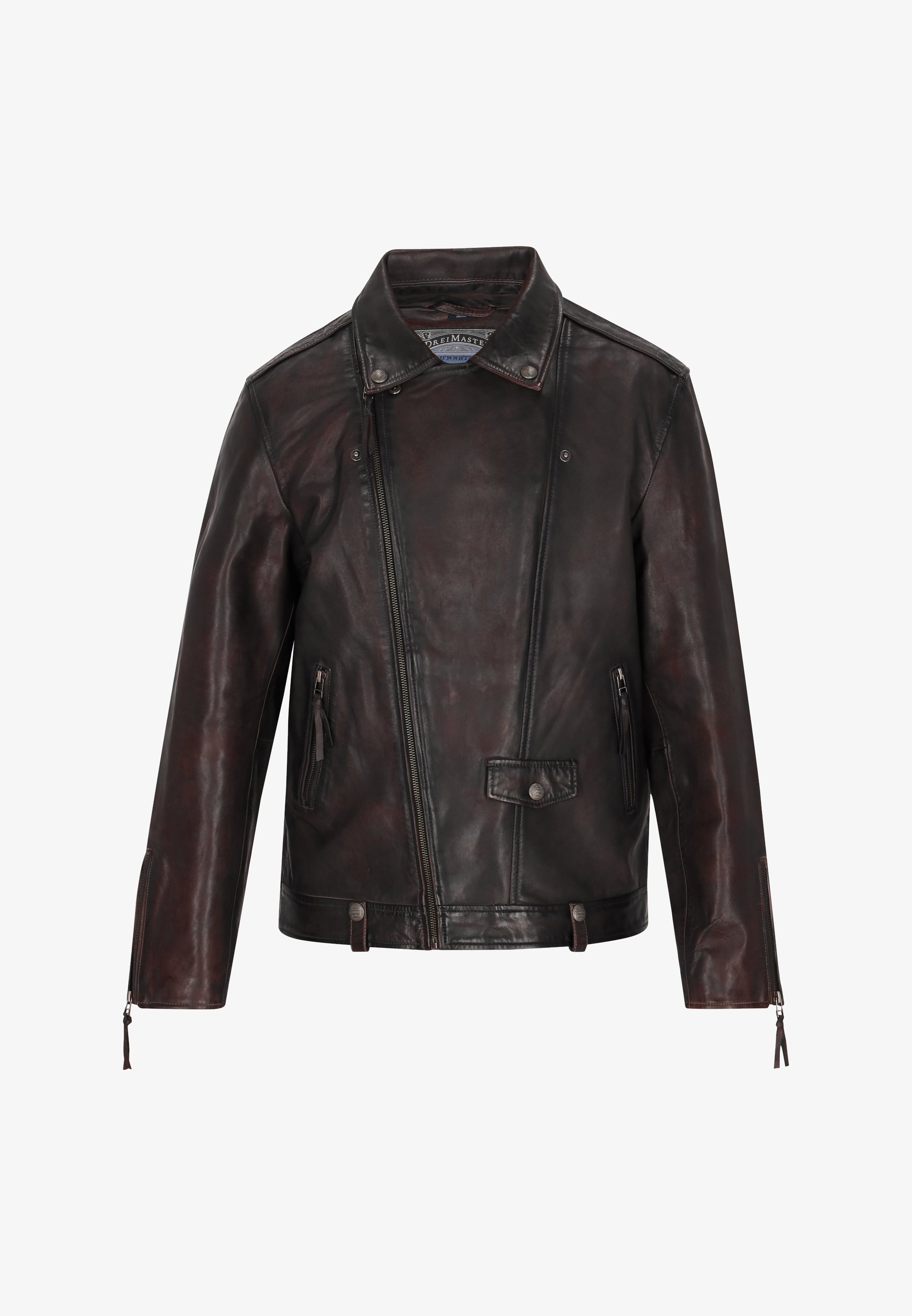 DreiMaster leren jas - donkerbruin