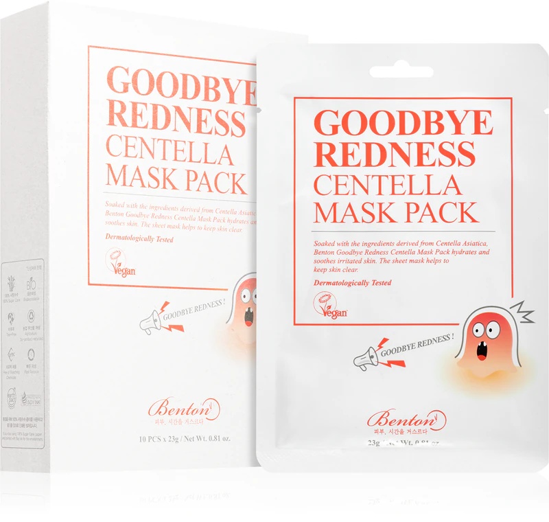 Benton Goodbye Redness Centella nomierinošā sejas maska problemātiskai ādai
