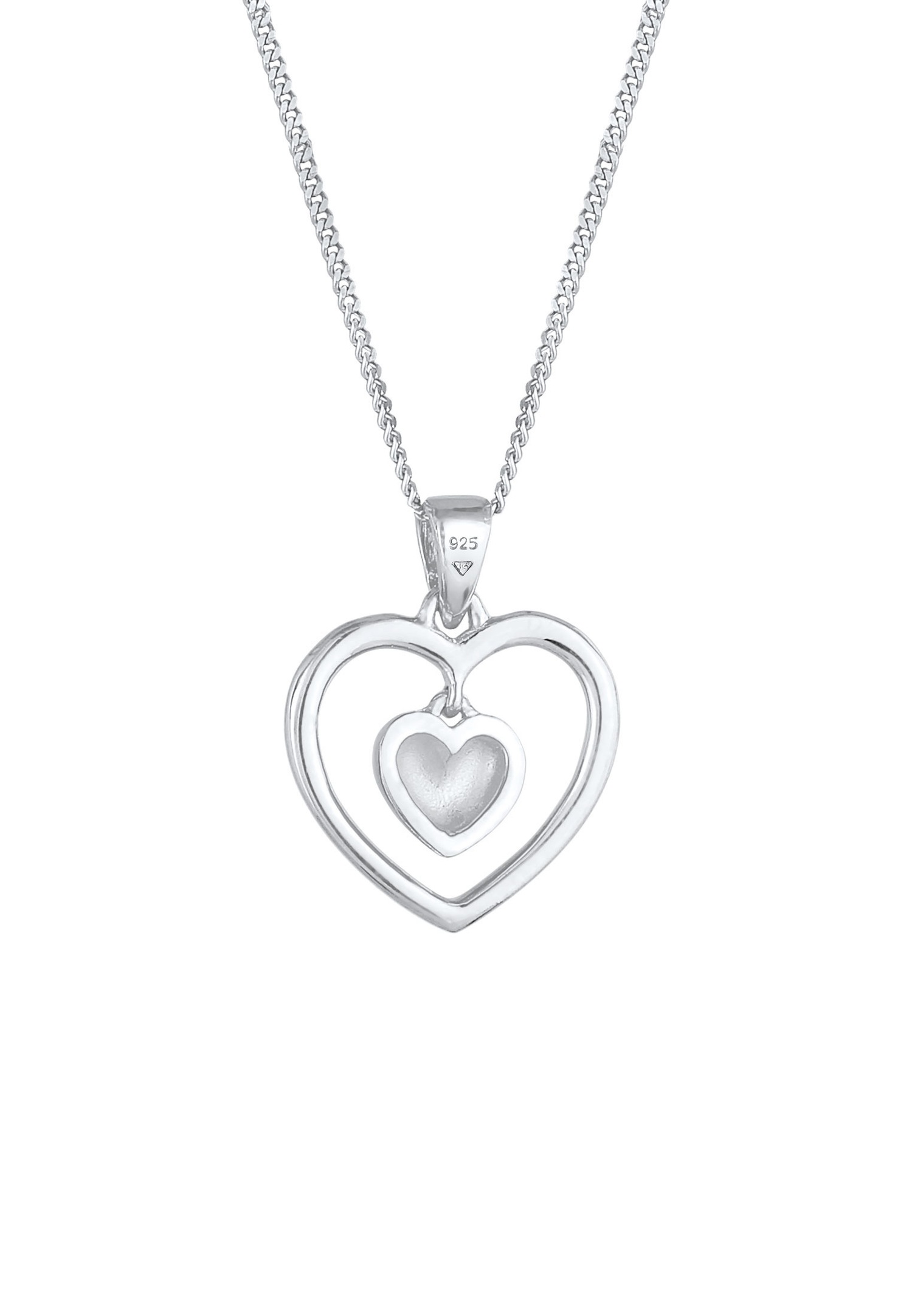 Nenalina Pendentif Coeur Femme Symbole d'Amour Tendance Découpé en Argent Sterling 925 Plaqué Or