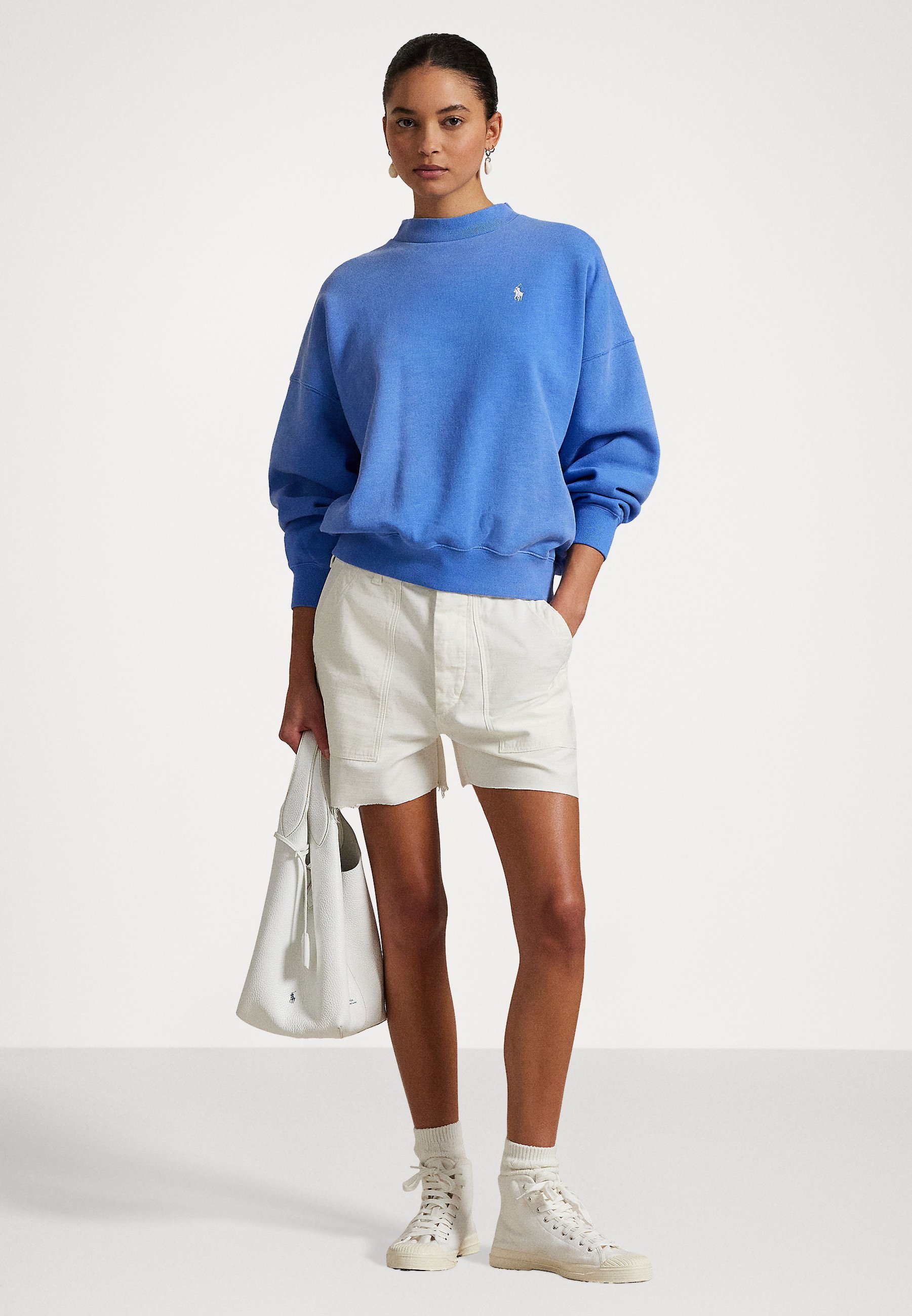 Polo Ralph Lauren VINTAGE FLEECE GEBREIDE SWEATSHIRT - Sweatshirt - zomerblauw