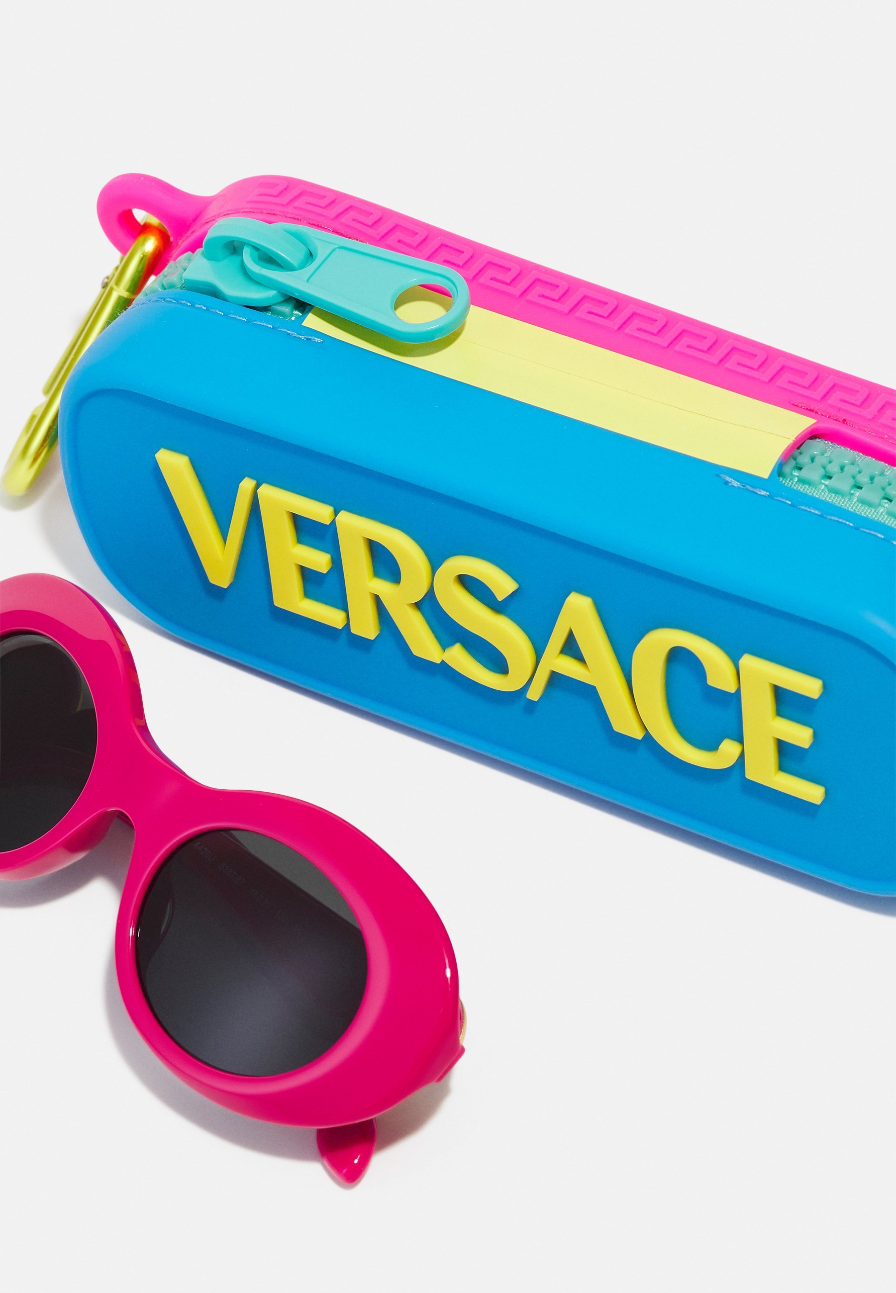 Versace Unisex-Sonnenbrille, Größe 7-10 Jahre, Fuchsia/Dunkelgrau