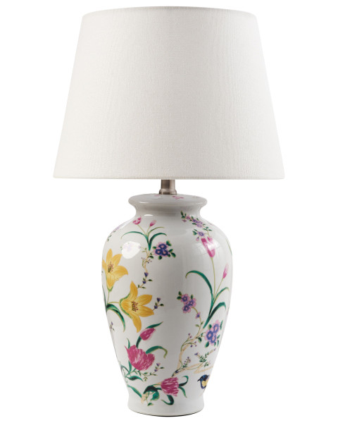 Lampa stołowa porcelanowa biała
