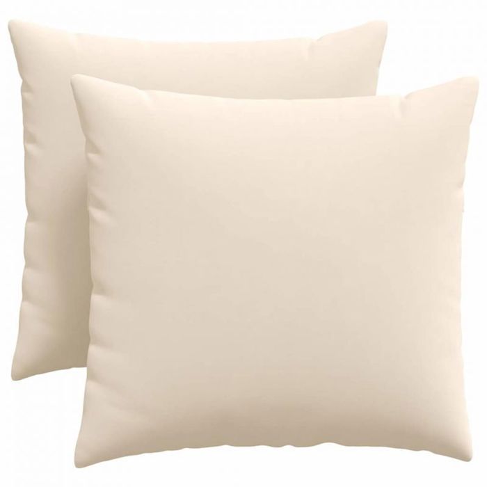 Sofakissen – VIDAXL – 2er-Set – Beige – 50 x 50 cm – Weicher, atmungsaktiver Stoff