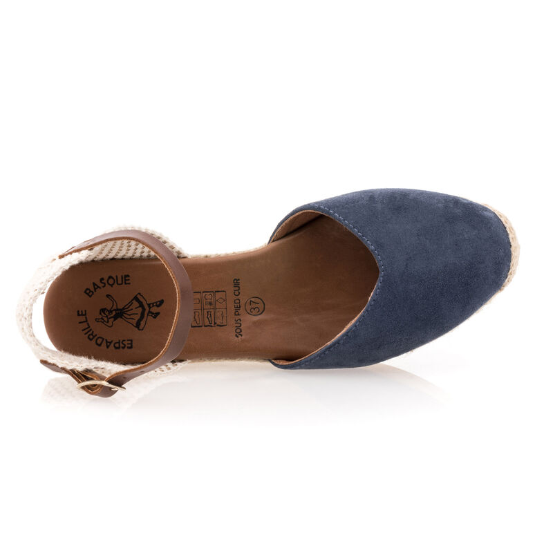 Blå espadriller med tausåler til dame
