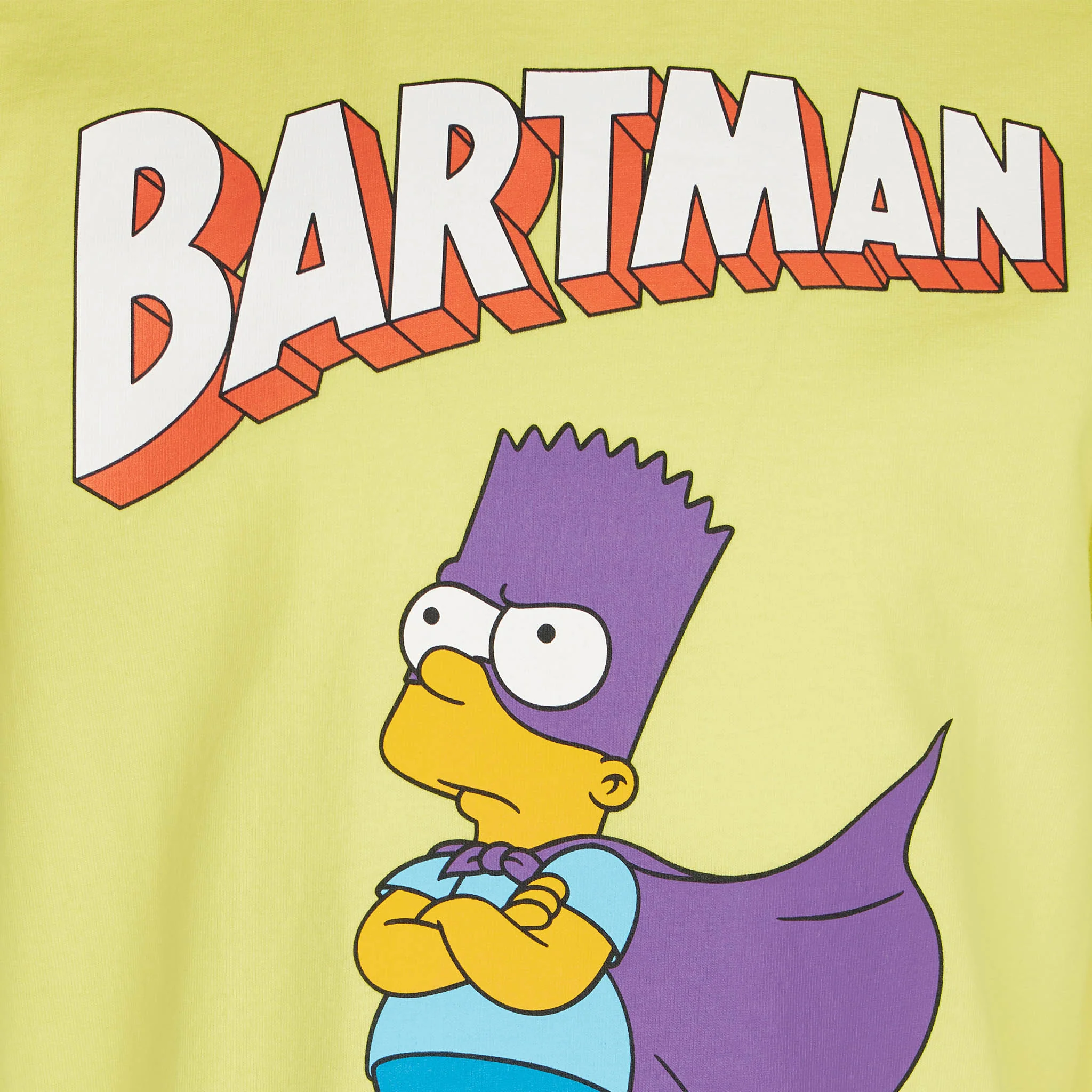 T-shirt da bambino gialla in cotone con stampa Bartman | EDIZIONE SPEC