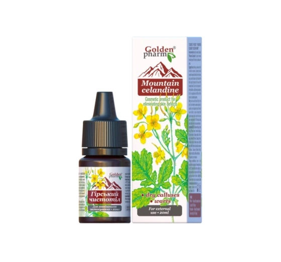 GoldenPharm wysuszający preparat kosmetyczny na odciski Glistnik Górski 20ml
