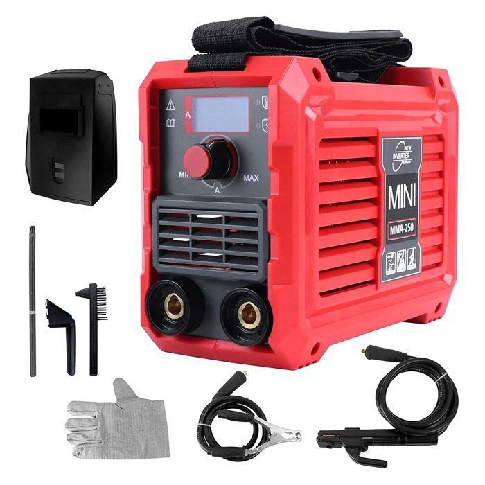 Inverter Welding Machine, 250A MMA Inverter Welding Machine with an Ultra-Light Weight of Only 1.65 KG, 220x105x160 mm Portable