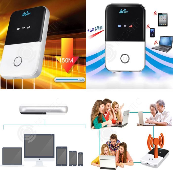 INN Mobiler WLAN-Router 150 Mbit/s, SIM-Karte, 4G-Direktverbindung zu Computern, starke WLAN-Verbindung zu Mobiltelefonen