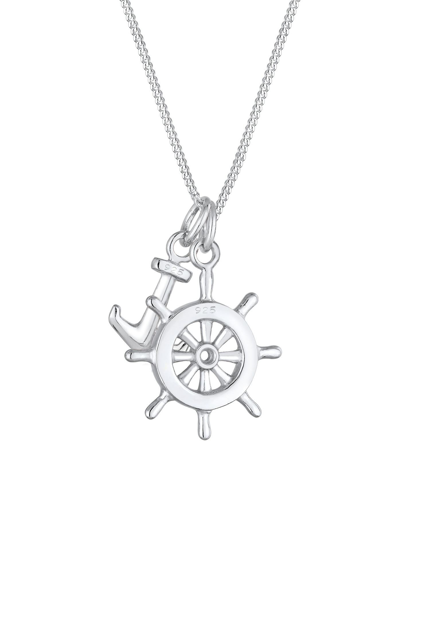 Elli Ancre Barre Pendentifs Maritime Collier Femme - (925/1000) Argent