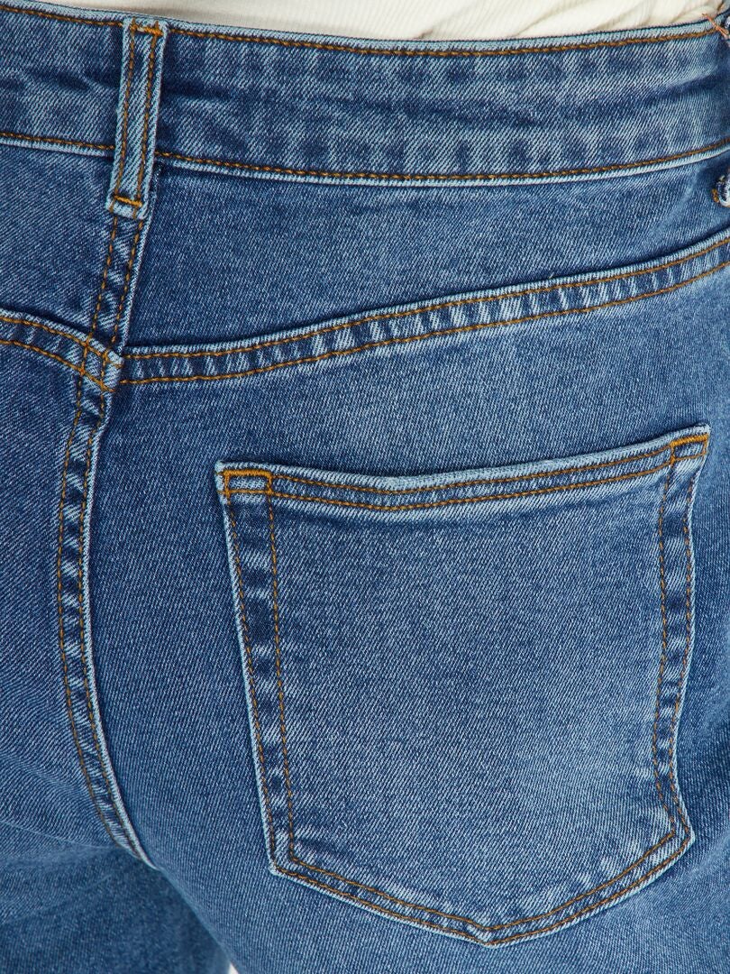 Calça jeans Mom de cintura super alta - Tamanho 32 - Azul