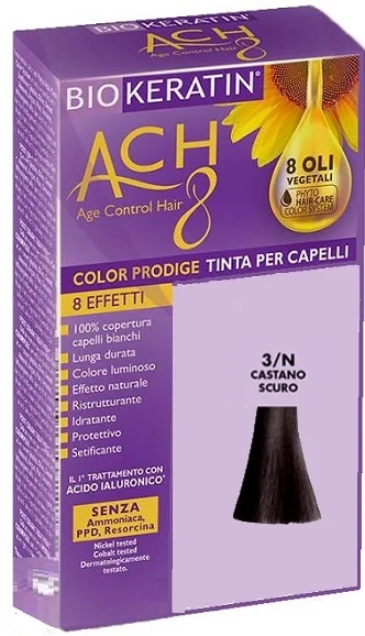 BIOKERATIN Biokeratin Ach8 3/N Tinte para el cabello marrón oscuro