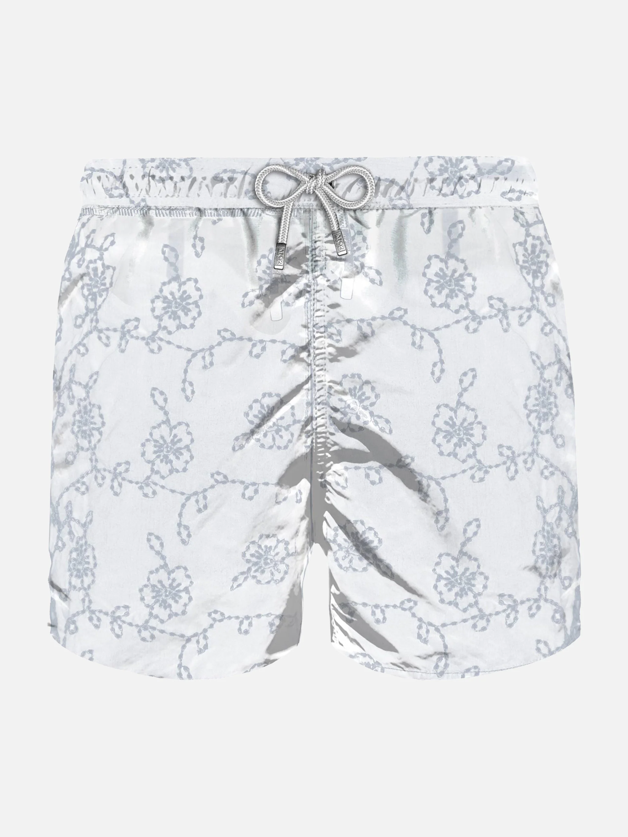 Geborduurd blauw badpak
