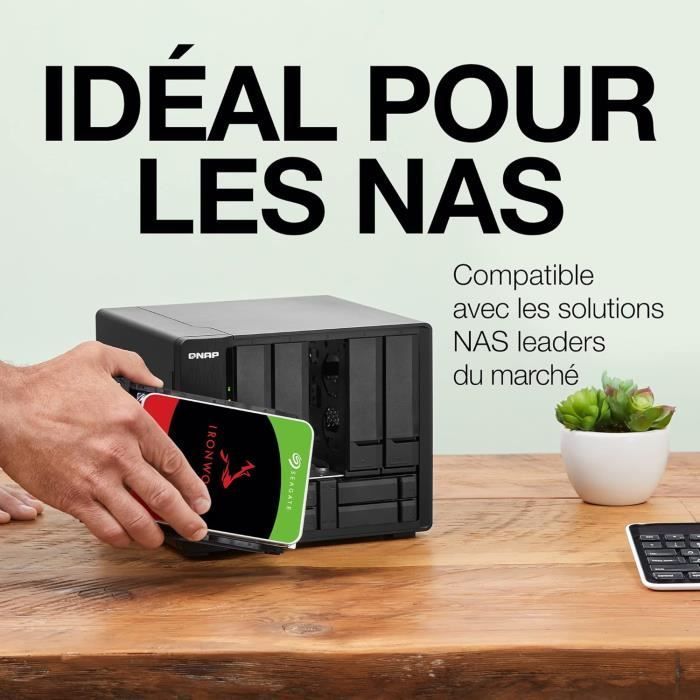 Disque dur interne NAS HDD - SEAGATE - IronWolf - 4 To - SATA 6 Go/s - 5400 tr/min