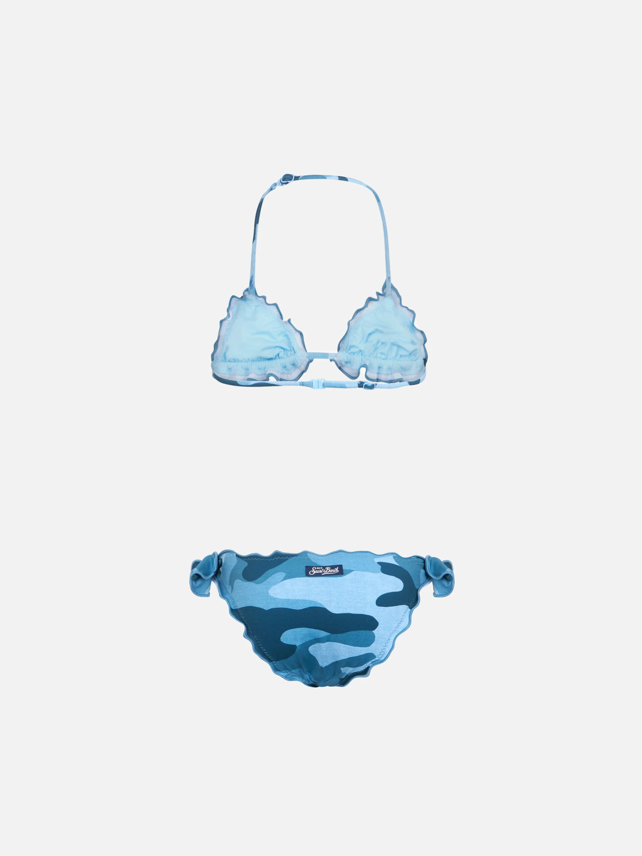 Klassischer Triangel-Bikini von Cris für Mädchen mit Camouflage-Muster