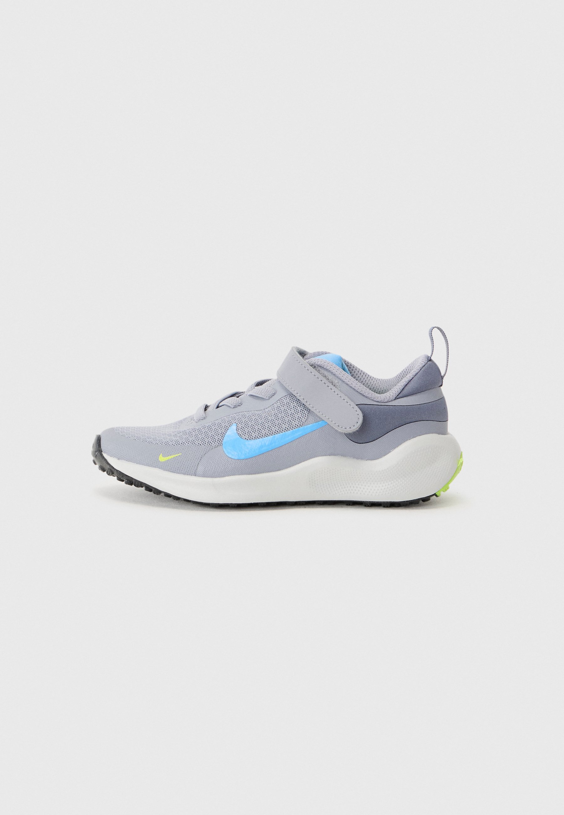Nike Performance REVOLUTION 7 - Hardloopschoenen voor op de weg - cementgrijs/universiteitsblauw/licht carbon/volt