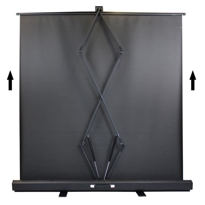 Pantalla de proyección portátil, pantalla de proyección independiente, 163 x 123 cm, Material: Lona blanca, aleación de aluminio