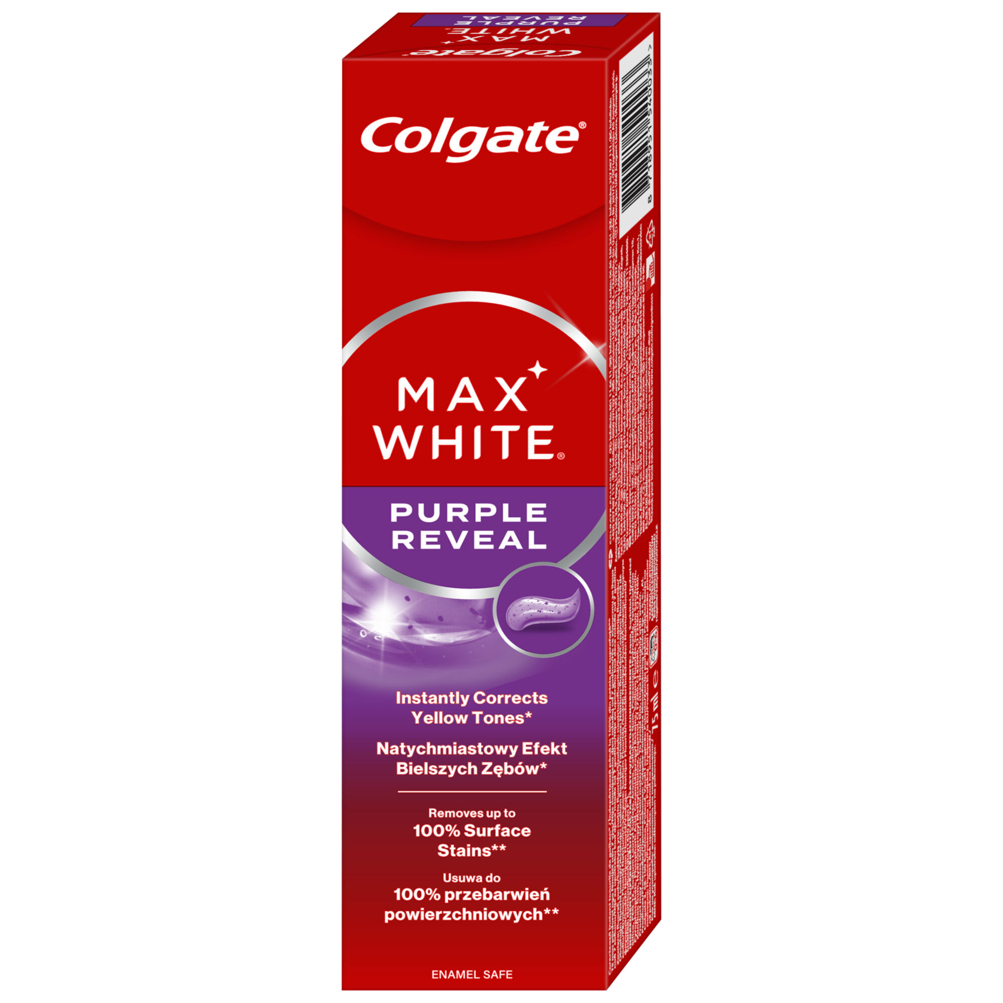 Rivelazione del bianco e viola di Colgate Max