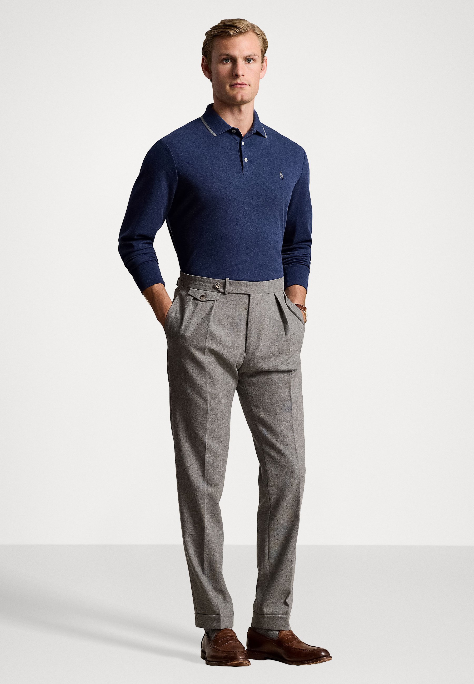 SLIM FIT SOFT COTTON POLO SHIRT - Poloskjorter - spring navy heatherPolo Ralph Lauren