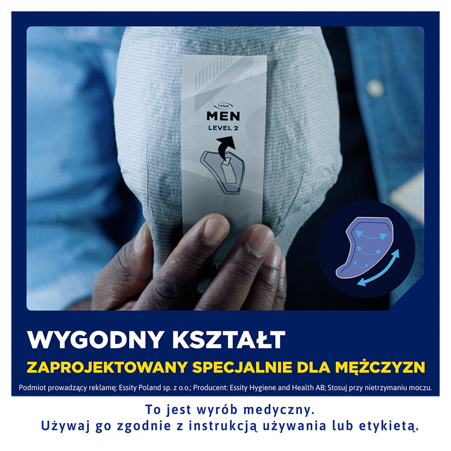 Tena anatomical pads 12 pcs Men