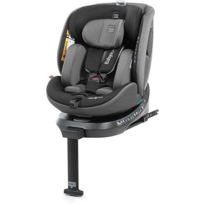 Bilbarnstol - BABYAUTO - CORE - Grupp 0/1/2/3 - 40/150 cm - I-Size - Isofix - Vridbar - Liggande - Förminskning - Antracit