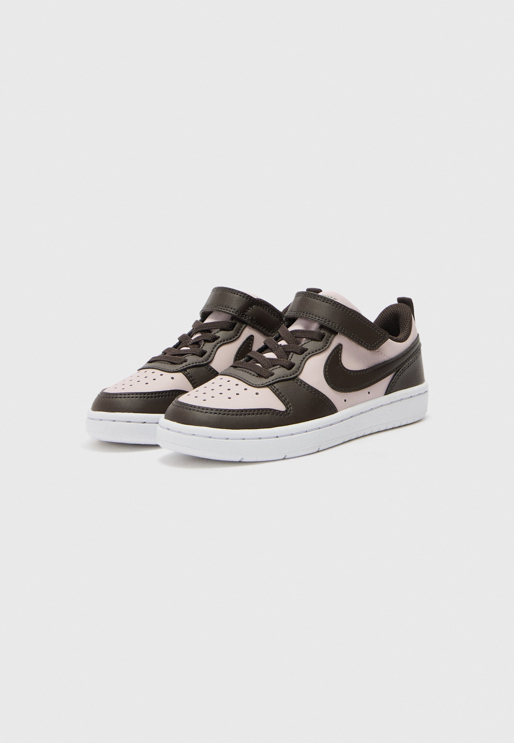 Nike Sportswear COURT BOROUGH - Scarpe da ginnastica - rosa particella/marrone/verde militare chiaro/bianco