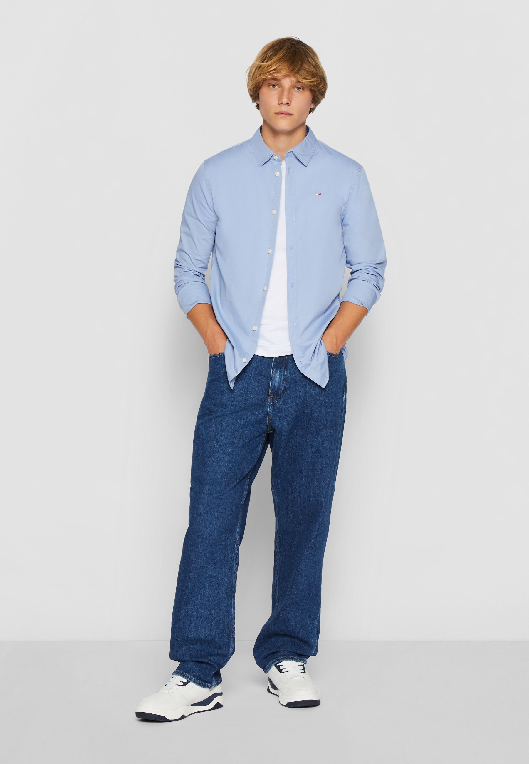 Camicia Tommy Jeans ORIGINALE - Camicia - lavanda lucida