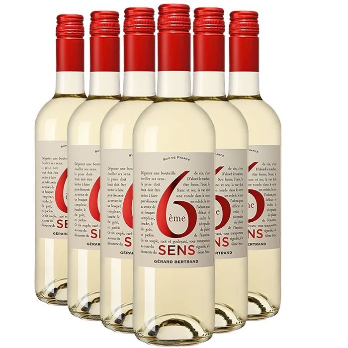 Gérard Bertrand Pays d'Oc 6ème Sens 2024 - White Wine from Languedoc-Roussillon (6 x 75cl) Organic