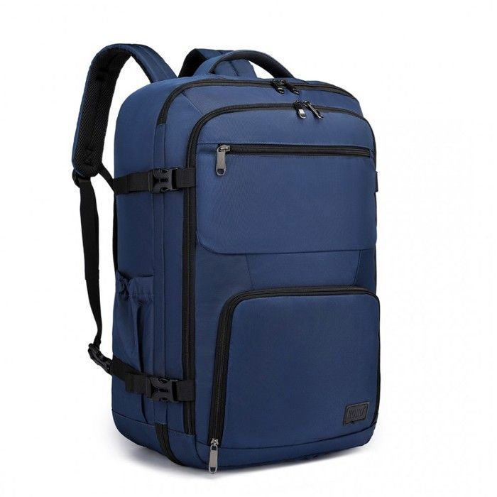 Mochila de viaje de gran capacidad de 55x35x20cm, equipaje de mano para portátil, bolsa de cabina para Easyjet, color azul marino.