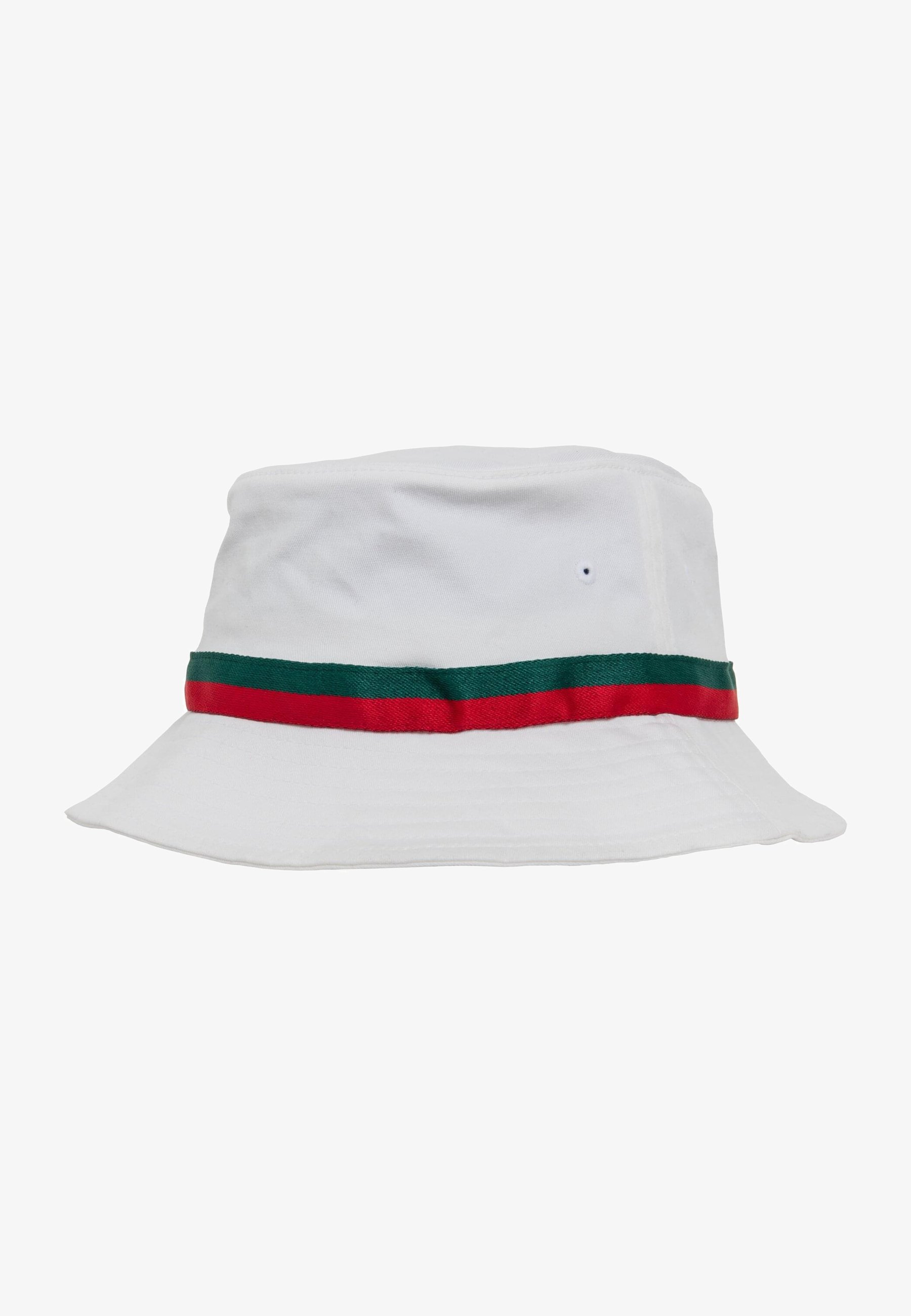 Flexfit BUCKET - Pet - wit/vuurrood/groen