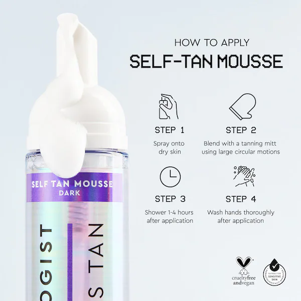 Mousse autoabbronzante trasparente Tanologist scura