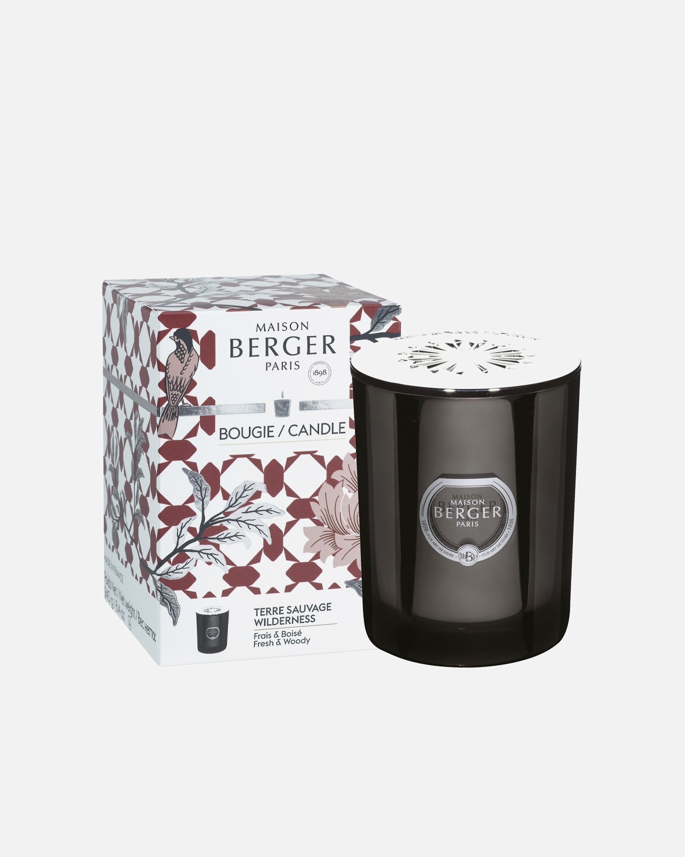 Maison Berger BOUGIE PRISME NOIRE/ TERRE SAUVAGE