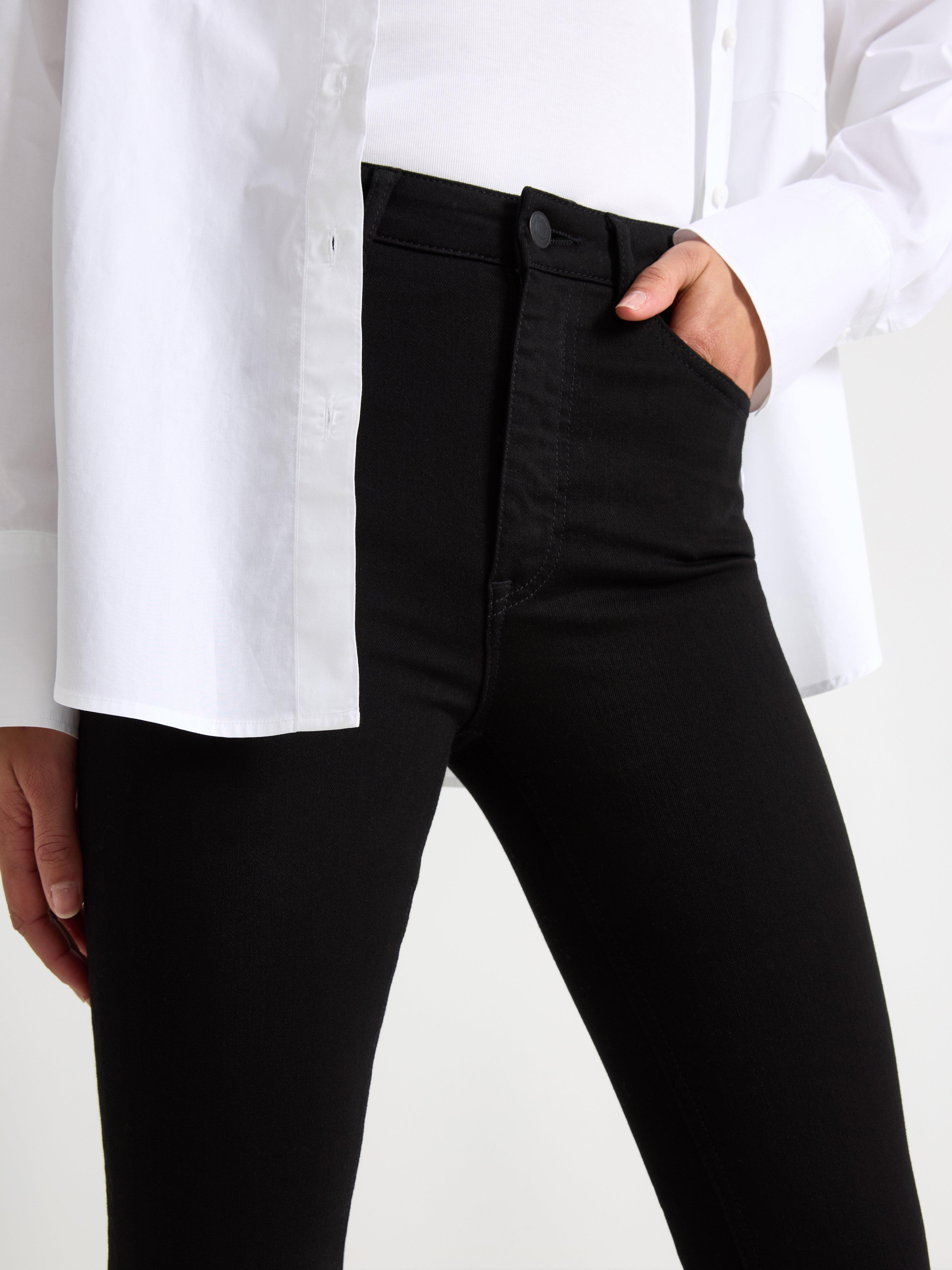 Calça jeans skinny de cintura alta VERA preta